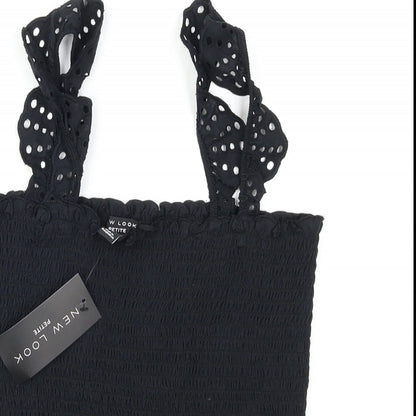 Womens UK Size L New Look Black Camisole Blouse