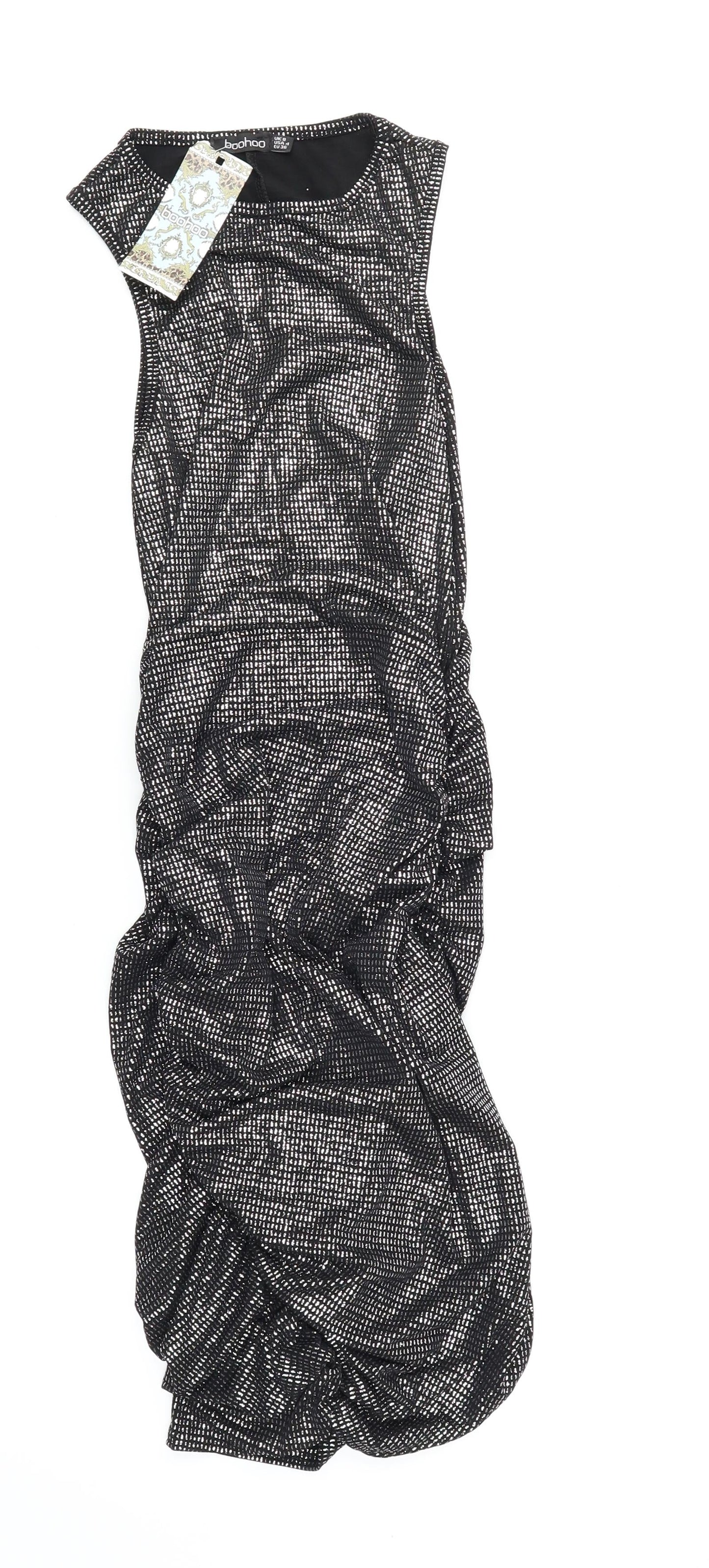 Boohoo Womens Black   Bodycon  Size 8