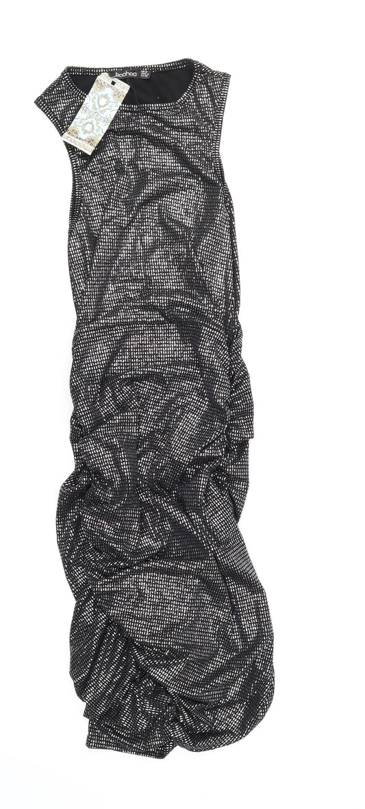 Boohoo Womens Black   Bodycon  Size 8