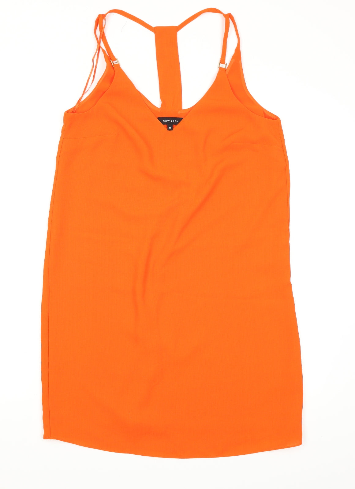 Womens UK Size 10 New Look Orange Camisole Blouse