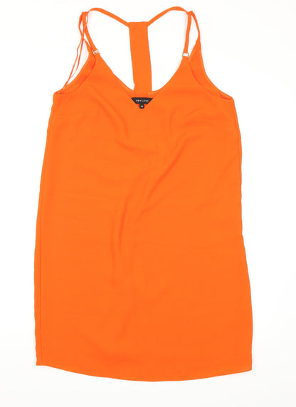 Womens UK Size 10 New Look Orange Camisole Blouse