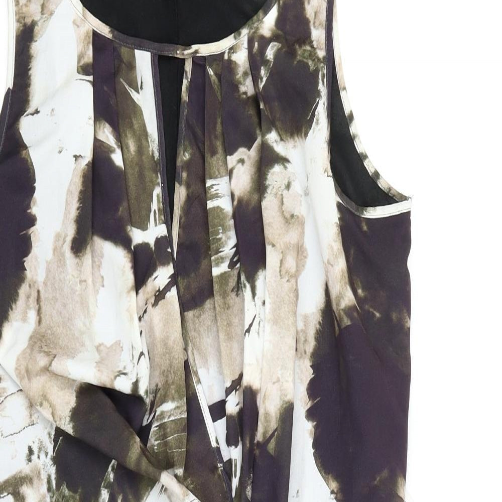 H&M Womens Multicoloured Animal Print  Basic Tank Size 6