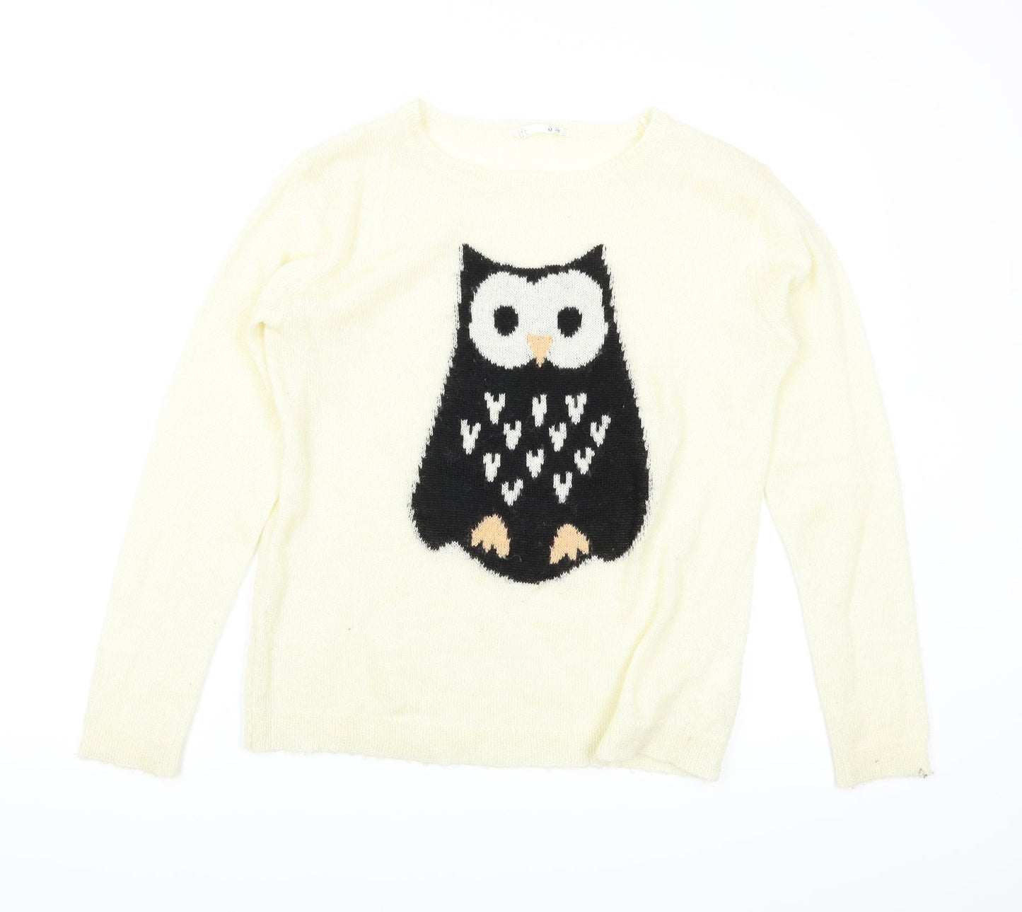 LFT Womens White   Pullover Jumper Size M  - Owl