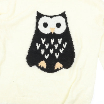 LFT Womens White   Pullover Jumper Size M  - Owl