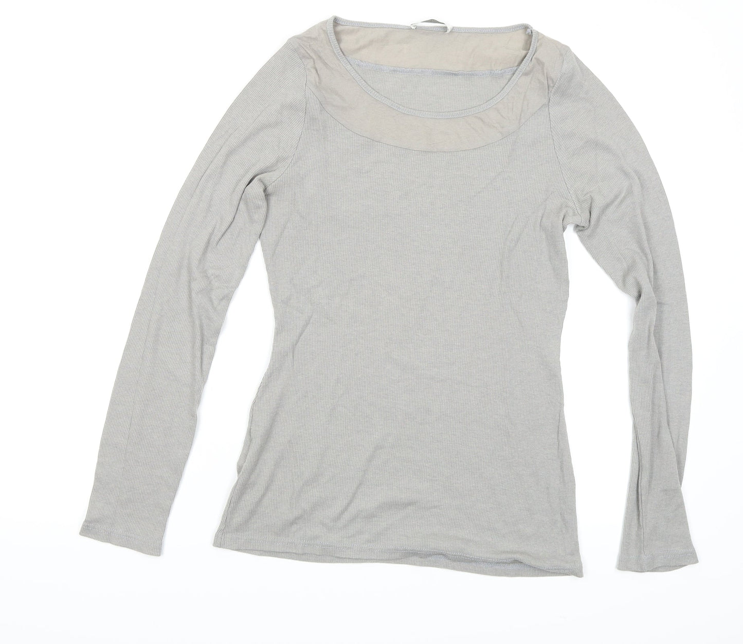 Promod Womens Grey   Basic T-Shirt Size L