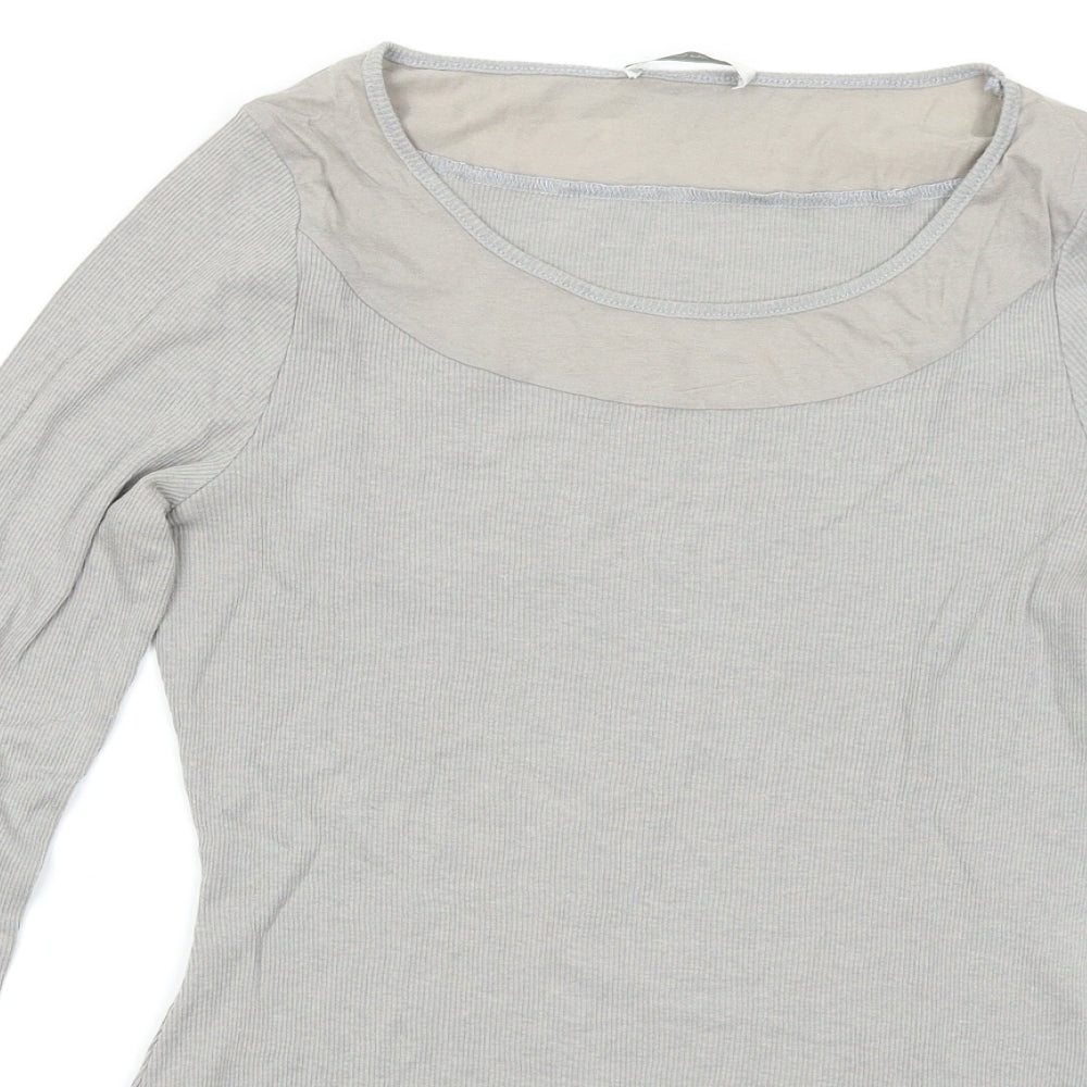 Promod Womens Grey   Basic T-Shirt Size L