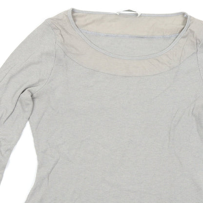 Promod Womens Grey   Basic T-Shirt Size L