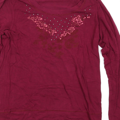 Cachemira Womens Purple   Basic T-Shirt Size L
