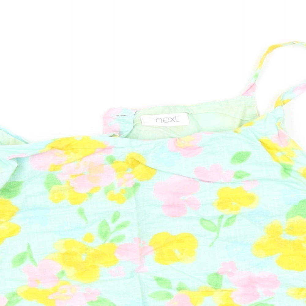 NEXT Girls Green Floral  Camisole Tank Size 9 Years