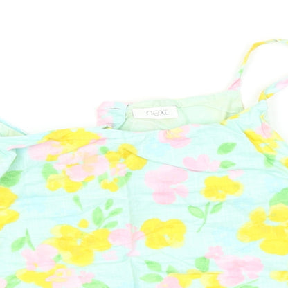NEXT Girls Green Floral  Camisole Tank Size 9 Years