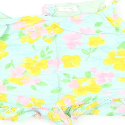 NEXT Girls Green Floral  Camisole Tank Size 9 Years