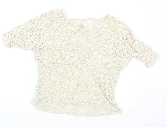 Stradivarius Womens White   Pullover Jumper Size 16