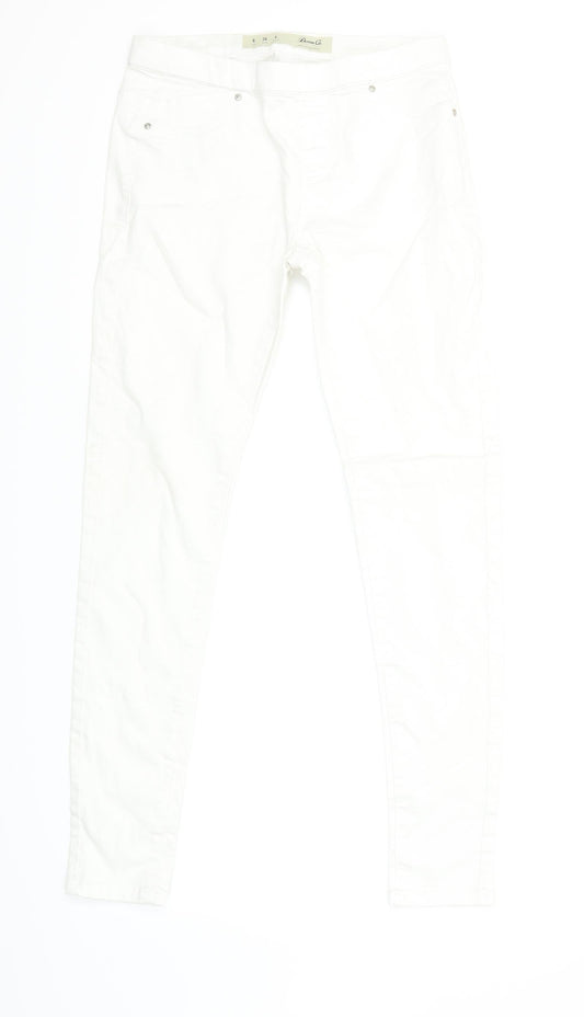 Denim & Co. Womens White   Jegging Jeans Size 8