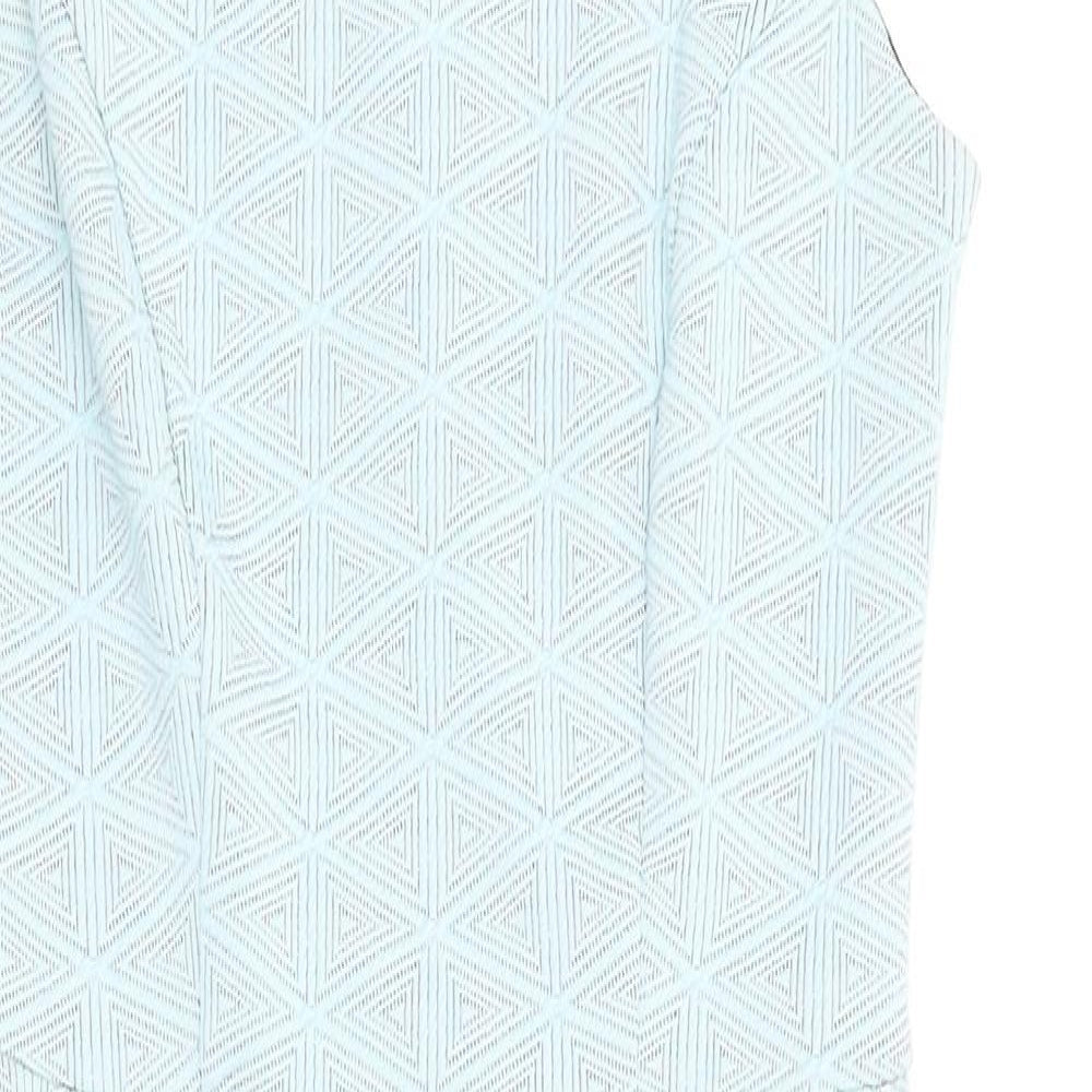 Atmospherre Womens Blue Argyle/Diamond  Bodycon  Size 6