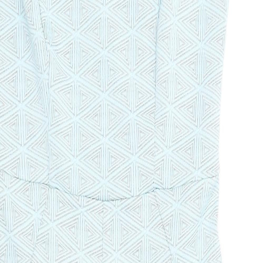 Atmospherre Womens Blue Argyle/Diamond  Bodycon  Size 6