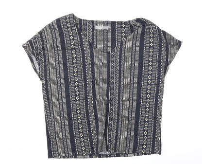 Nutmeg Womens Multicoloured Geometric  Basic Blouse Size 12