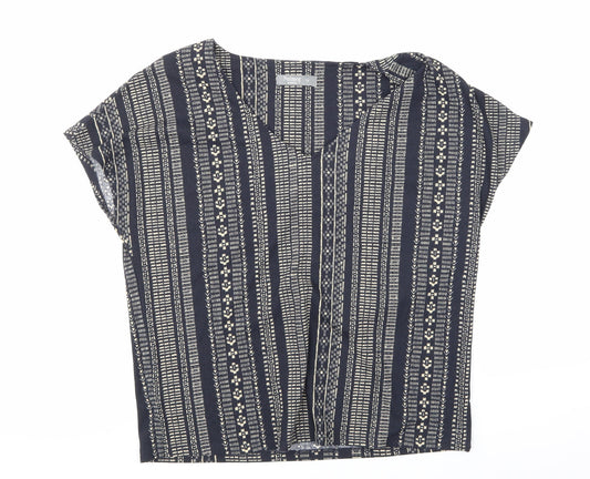 Nutmeg Womens Multicoloured Geometric  Basic Blouse Size 12