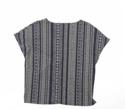 Nutmeg Womens Multicoloured Geometric  Basic Blouse Size 12