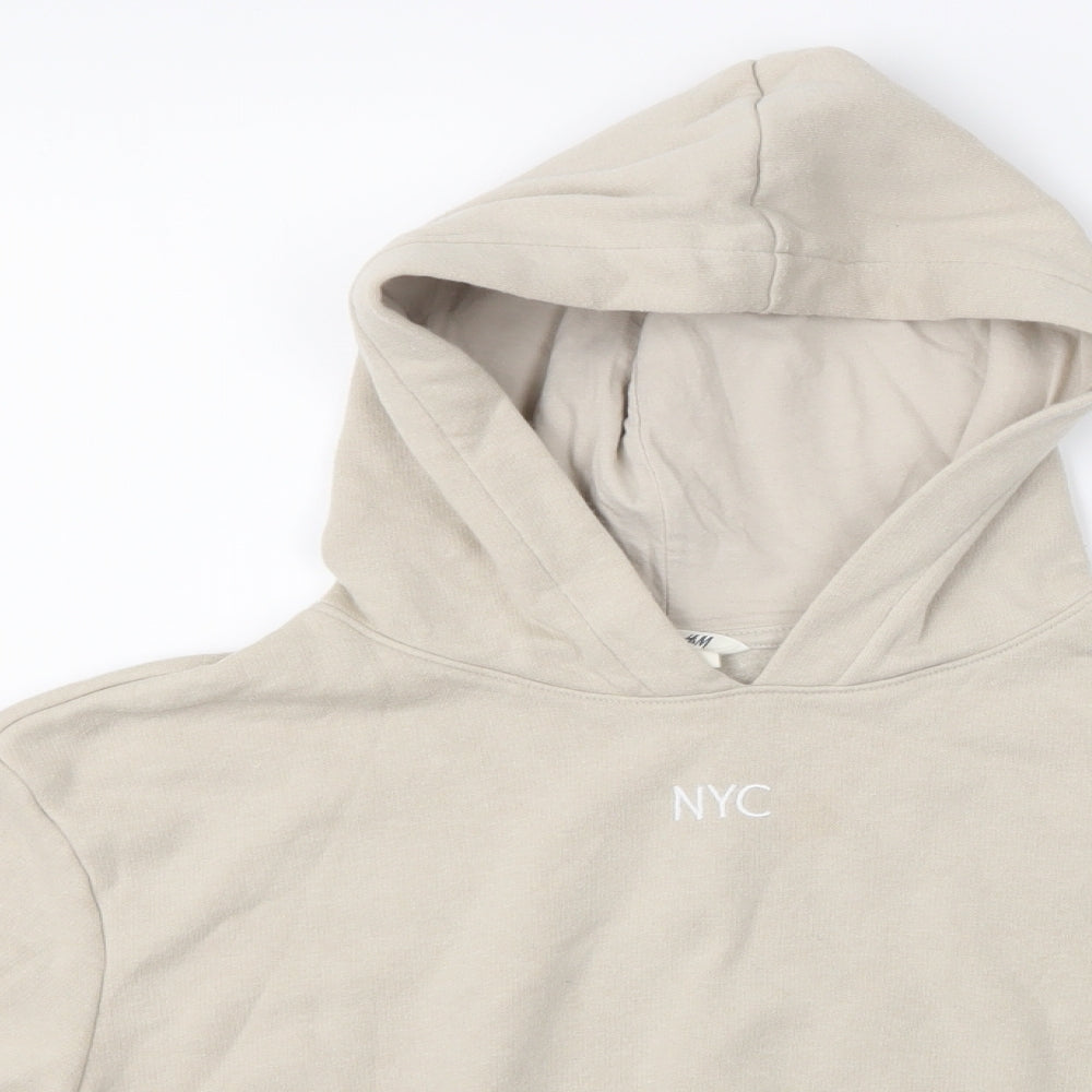 H&M Girls Beige   Pullover Hoodie Size 10-11 Years