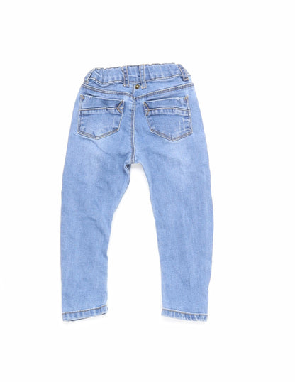 Denim & Co. Boys Blue  Denim Cargo Jeans Size 12-18 Months