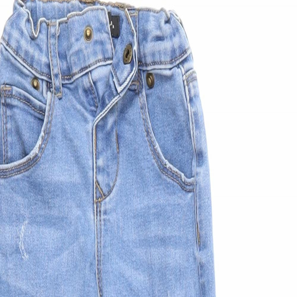 Denim & Co. Boys Blue  Denim Cargo Jeans Size 12-18 Months