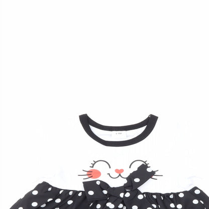 Preworn Girls Multicoloured Polka Dot  T-Shirt Dress  Size 6-9 Months