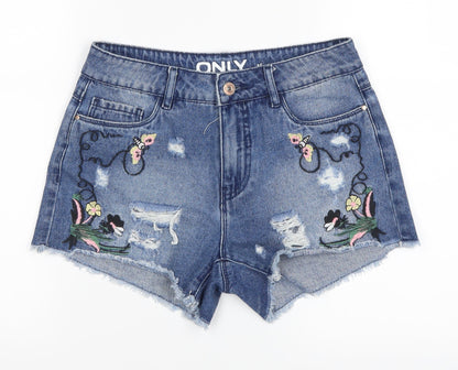 Only Womens Blue   Cut-Off Shorts Size 26