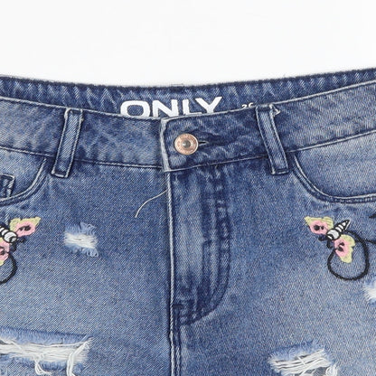 Only Womens Blue   Cut-Off Shorts Size 26