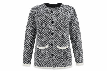 Silver Swan Womens Black Plaid  Cardigan Jumper Size XL