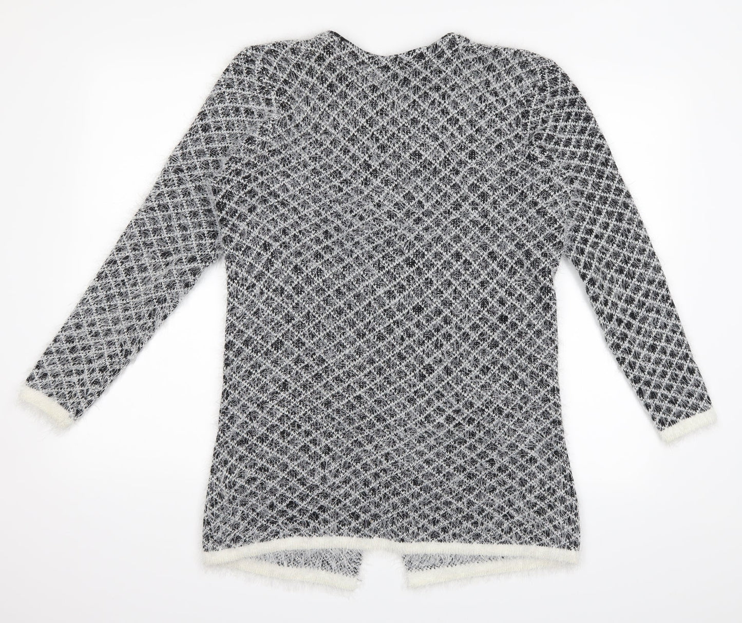 Silver Swan Womens Black Plaid  Cardigan Jumper Size XL