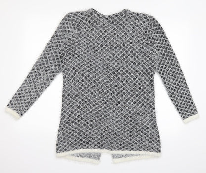 Silver Swan Womens Black Plaid  Cardigan Jumper Size XL
