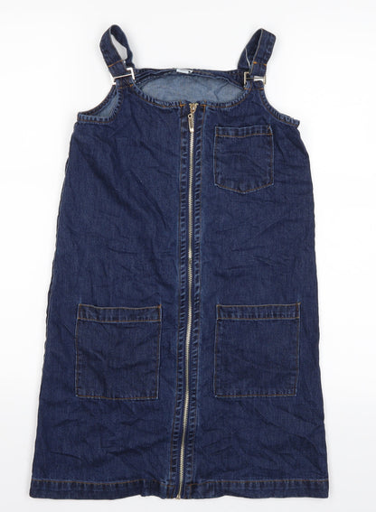 River Island Girls Blue   Pinafore/Dungaree Dress  Size 10 Years