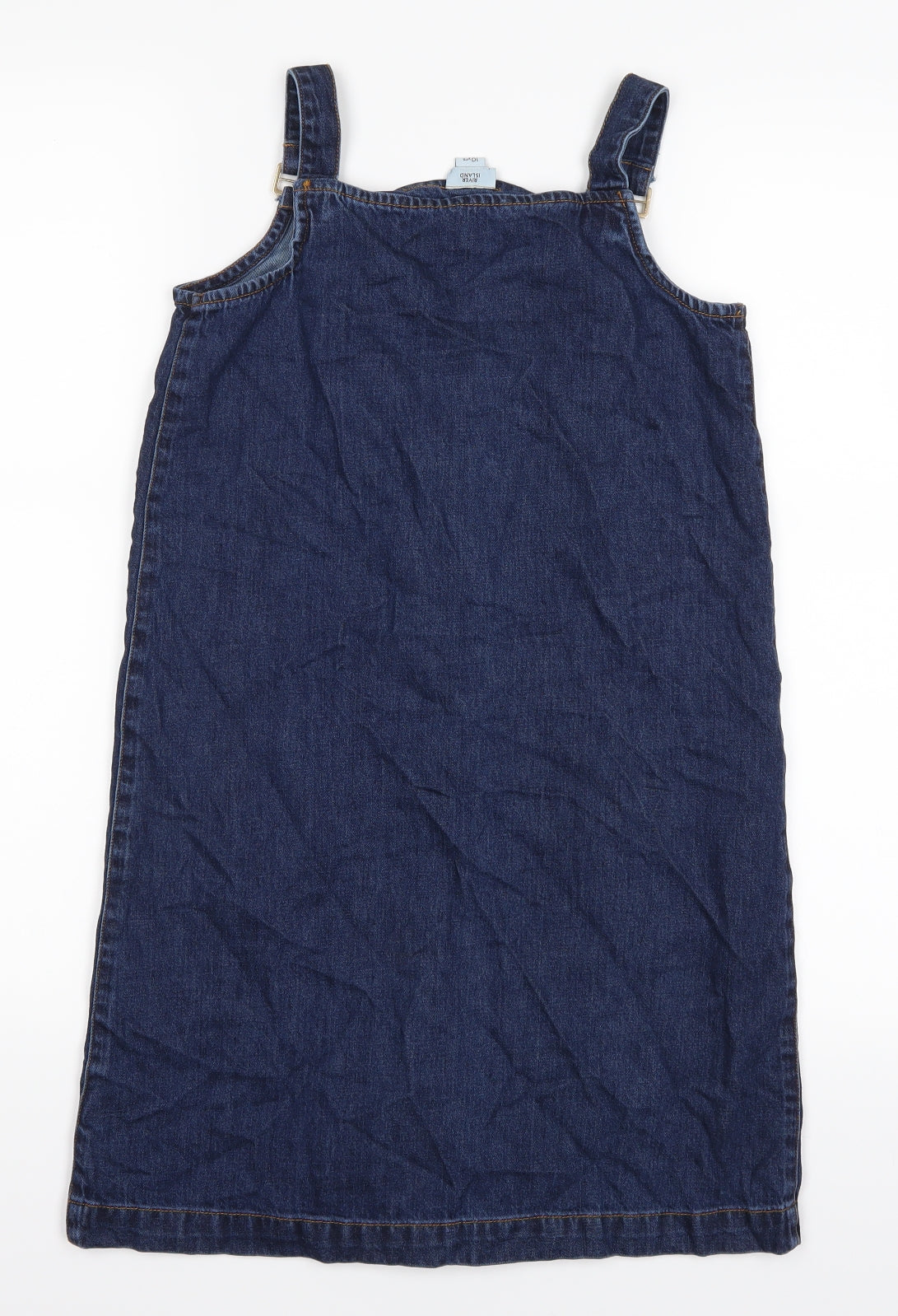 River Island Girls Blue   Pinafore/Dungaree Dress  Size 10 Years