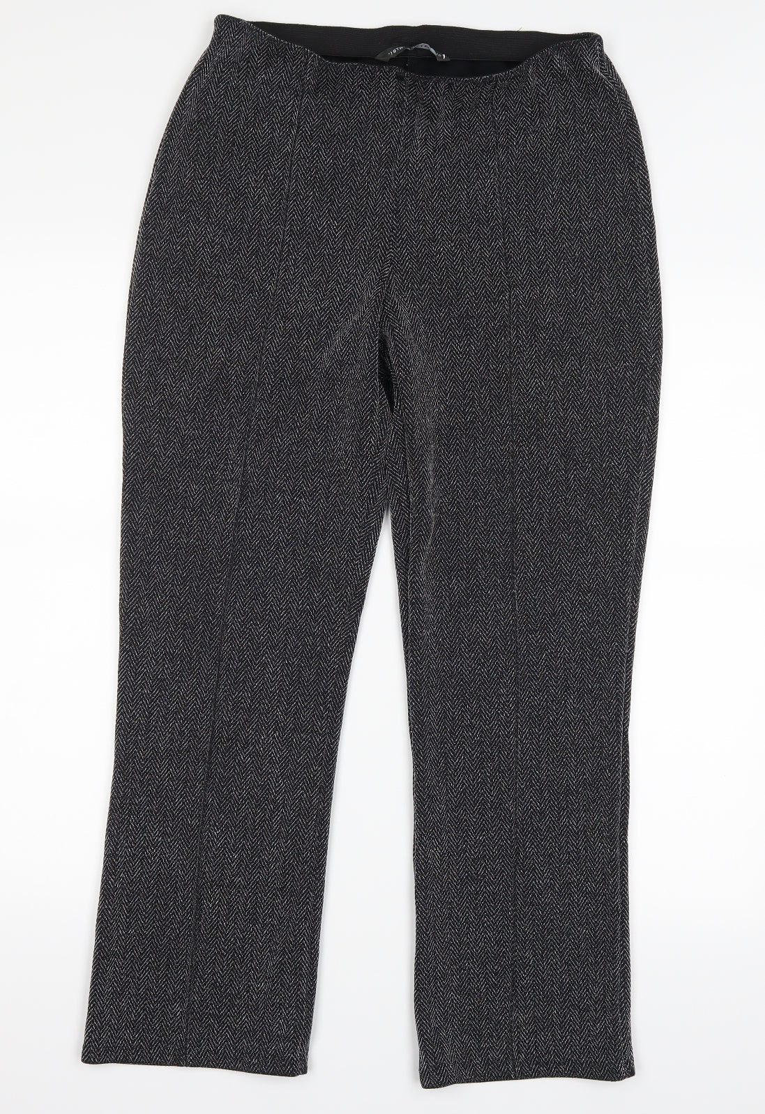 straight led Womens Black   Trousers  Size 10 L25 in