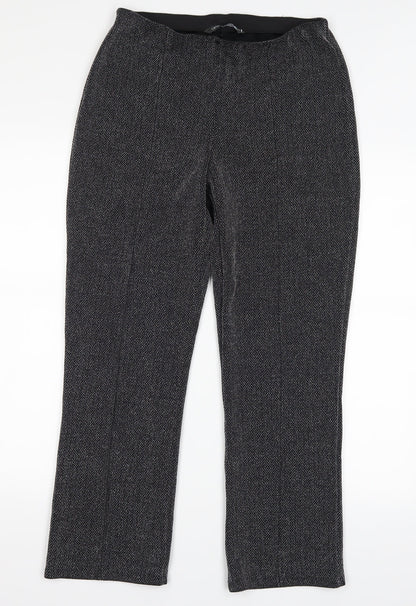 straight led Womens Black   Trousers  Size 10 L25 in