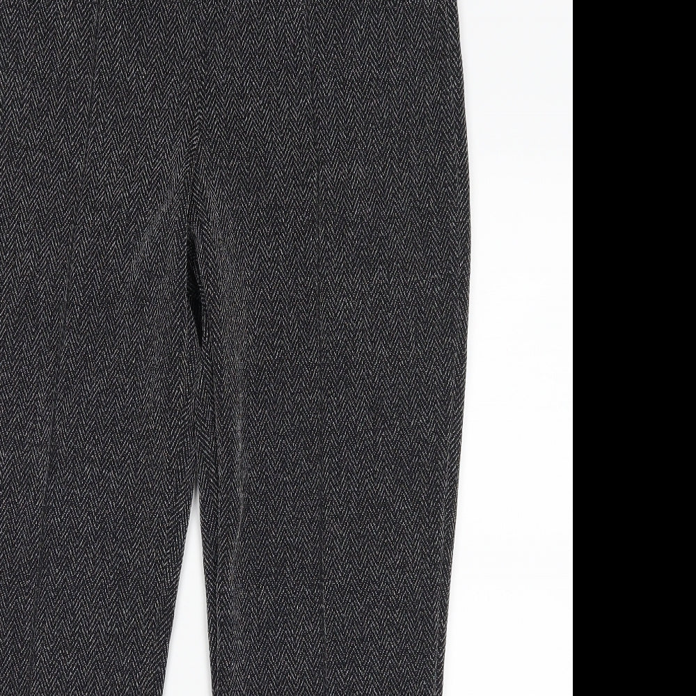 straight led Womens Black   Trousers  Size 10 L25 in