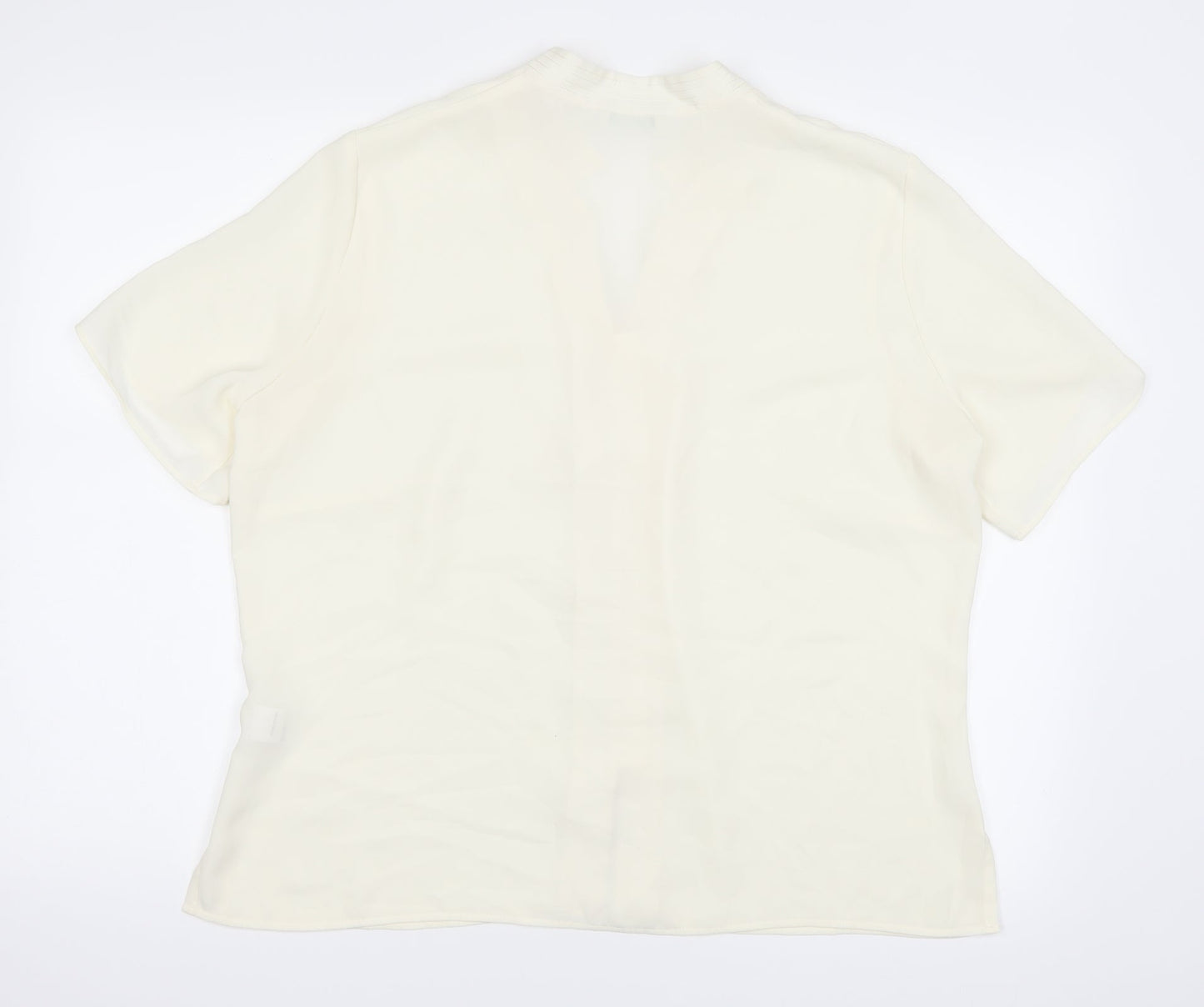 Womens UK Size 18 Marks and Spencer Ivory Basic Button-Up