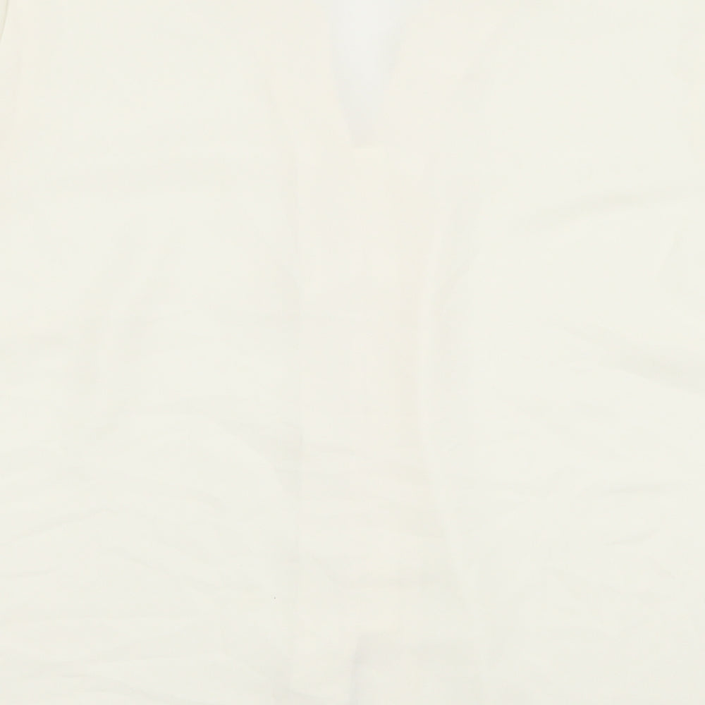 Womens UK Size 18 Marks and Spencer Ivory Basic Button-Up