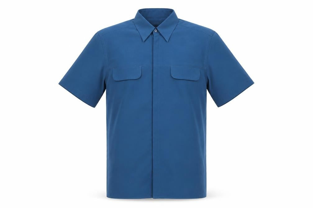 Mens UK Size S Jonathan Adams Blue  Button-Up Short Sleeve Casual Shirt