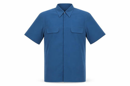Mens UK Size S Jonathan Adams Blue  Button-Up Short Sleeve Casual Shirt