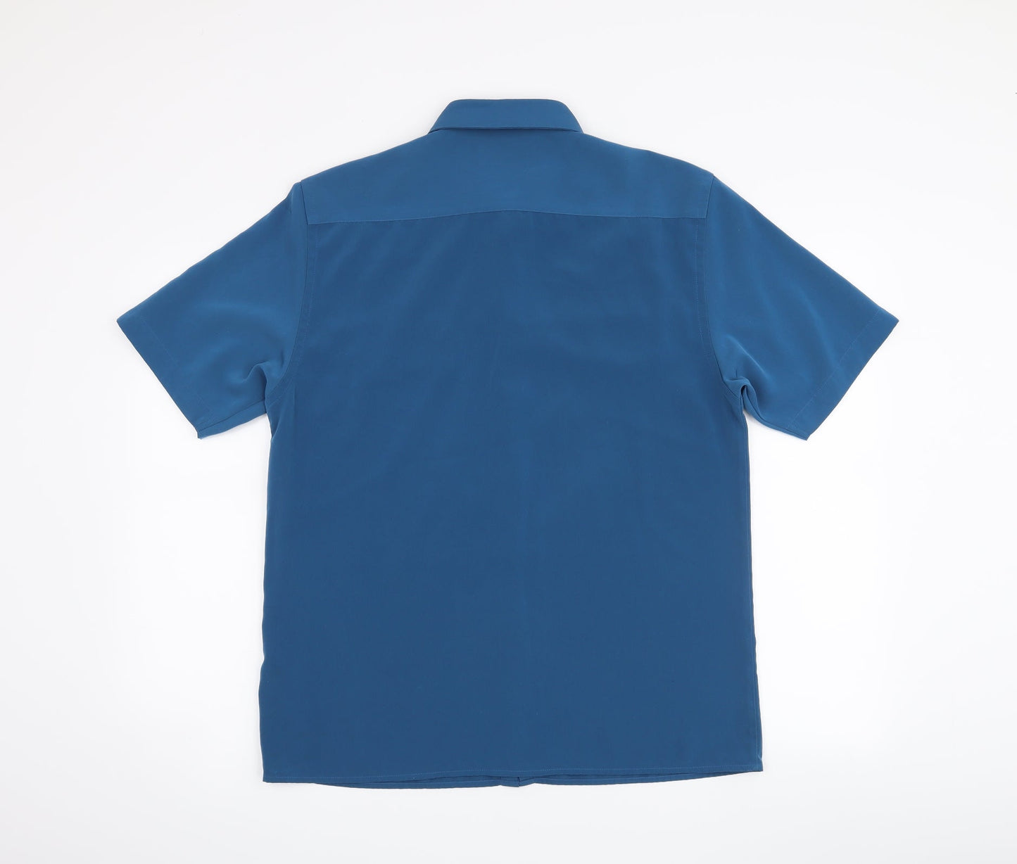 Mens UK Size S Jonathan Adams Blue  Button-Up Short Sleeve Casual Shirt