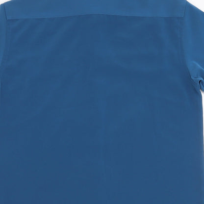 Mens UK Size S Jonathan Adams Blue  Button-Up Short Sleeve Casual Shirt