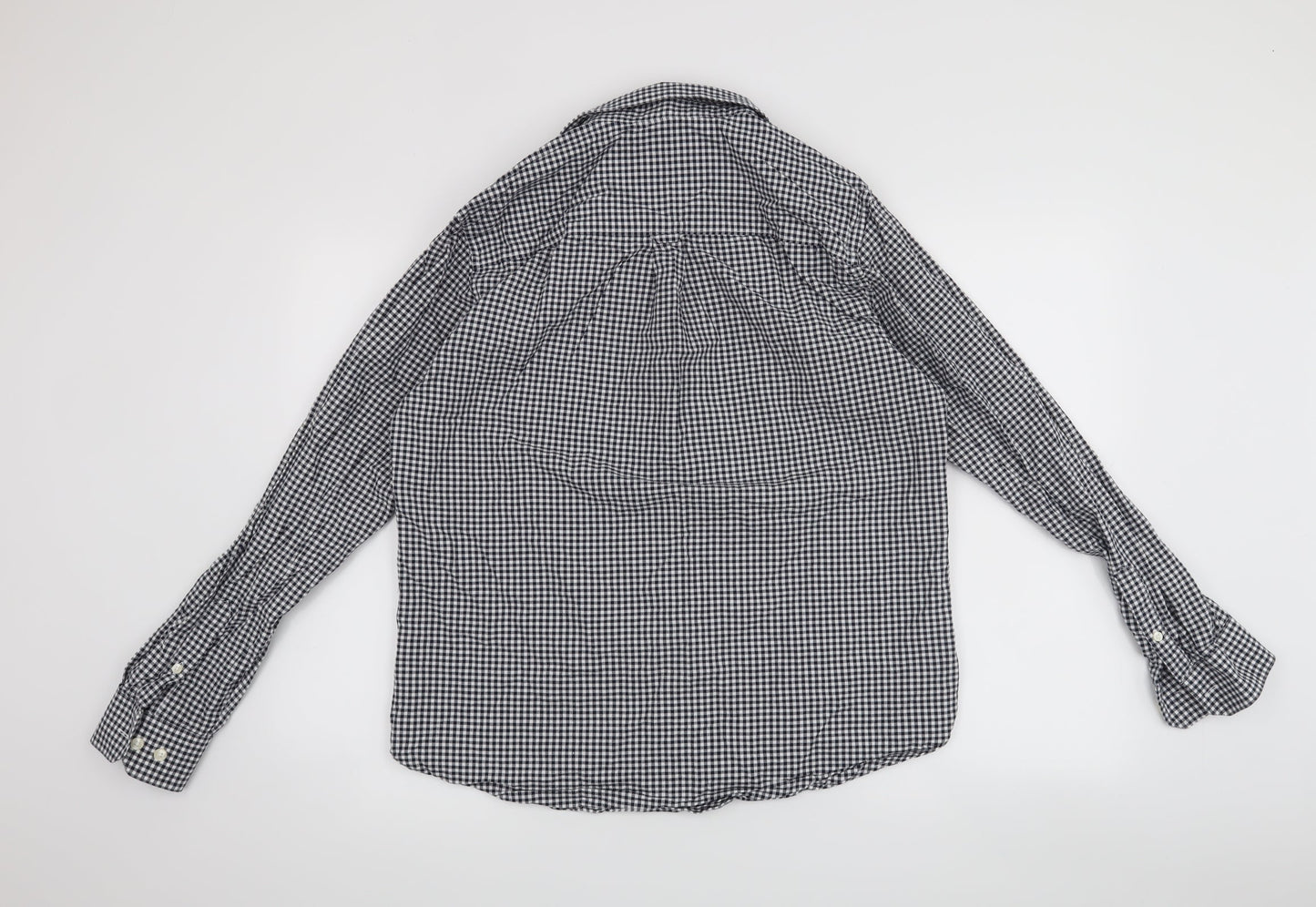 Mens UK Size L Burton Menswear Blue  Button-Up Long Sleeve Casual Shirt
