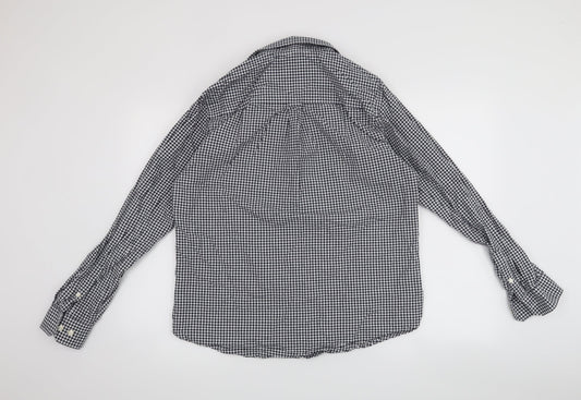 Mens UK Size L Burton Menswear Blue  Button-Up Long Sleeve Casual Shirt