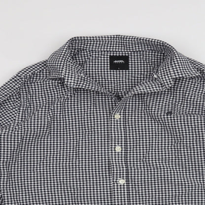 Mens UK Size L Burton Menswear Blue  Button-Up Long Sleeve Casual Shirt