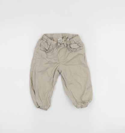 H&M Girls Beige   Cropped Trousers Size 12 Months