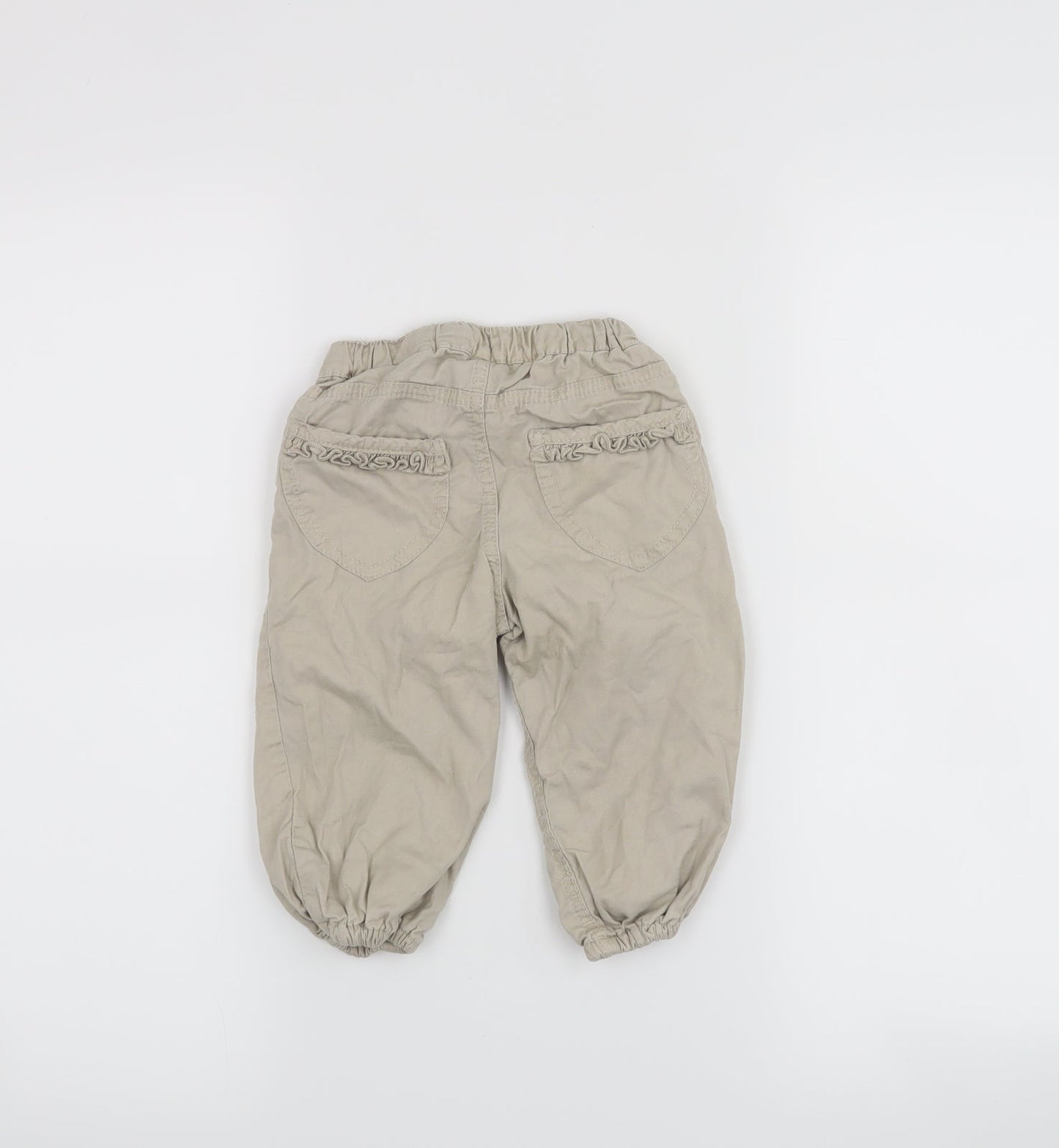 H&M Girls Beige   Cropped Trousers Size 12 Months
