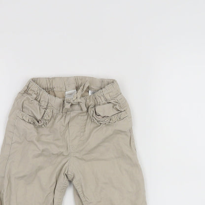 H&M Girls Beige   Cropped Trousers Size 12 Months