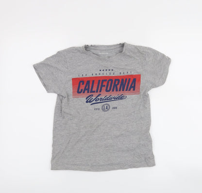 Primark Boys Grey   Basic T-Shirt Size 9-10 Years