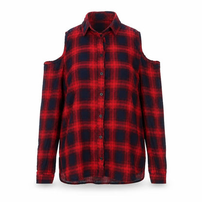 Womens UK Size S Cherry Koko Red Basic Button-Up